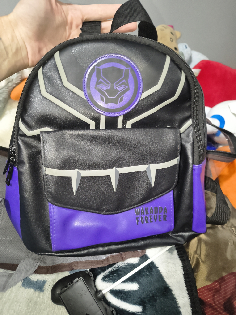 Black & Purple 'Wakanda Forever' Backpack